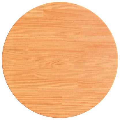 vidaXL Tischplatte Rund Wachsbraun Ø70x2,5 cm Massivholz Kiefer