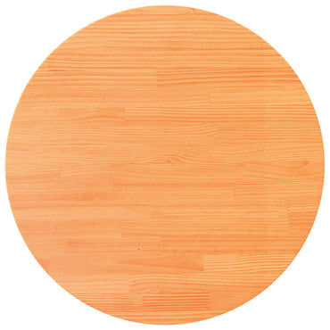 vidaXL Tischplatte Rund Wachsbraun Ø80x2,5 cm Massivholz Kiefer