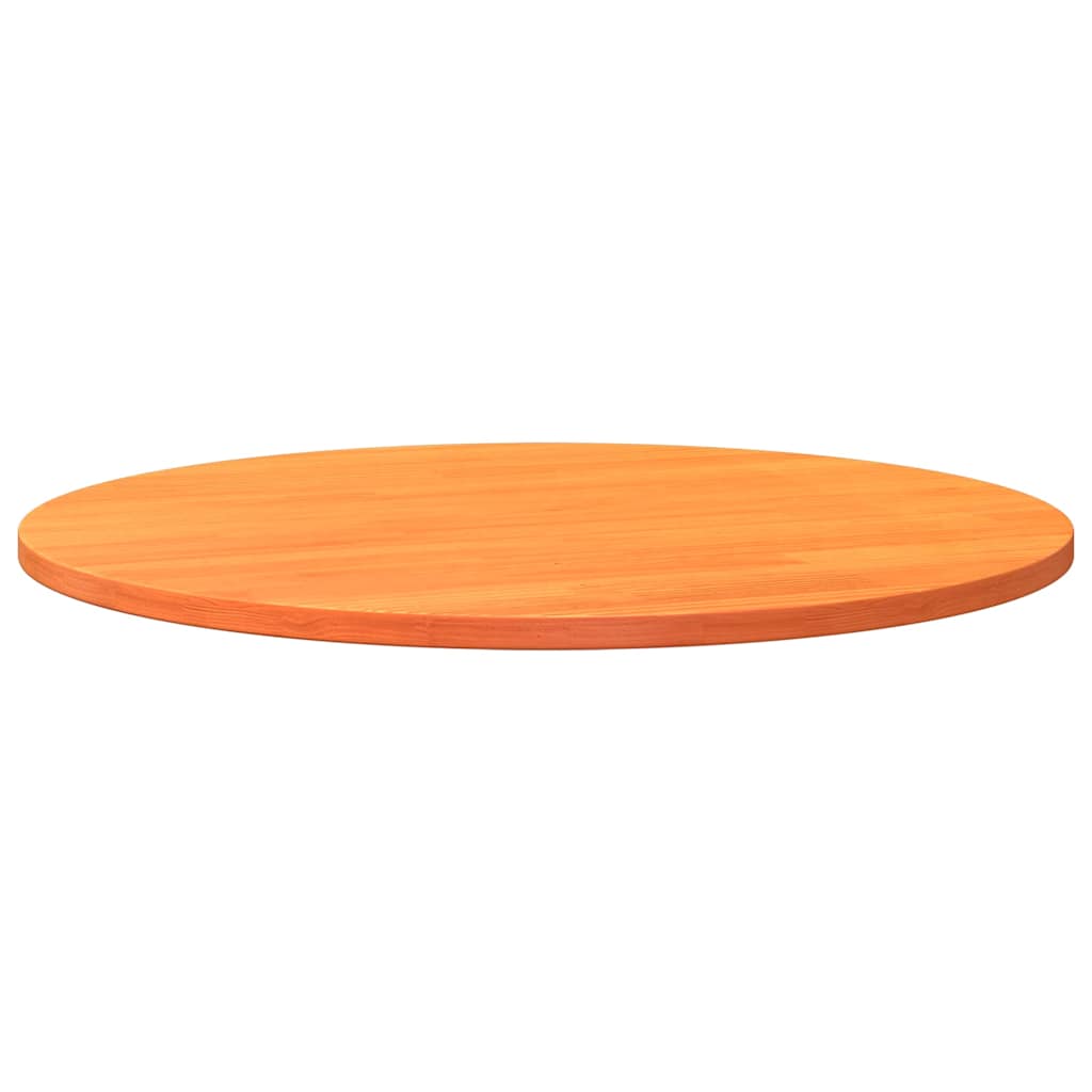 vidaXL Tischplatte Rund Wachsbraun Ø80x2,5 cm Massivholz Kiefer