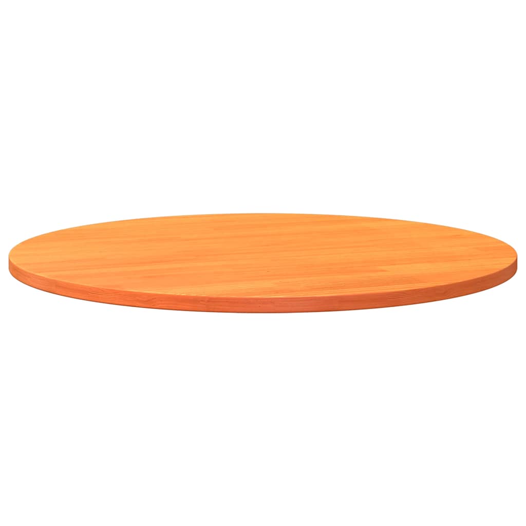 vidaXL Plateau de table rond ciré marron Ø90x2,5 cm Bois de pin massif
