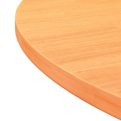 vidaXL Plateau de table rond ciré marron Ø90x2,5 cm Bois de pin massif