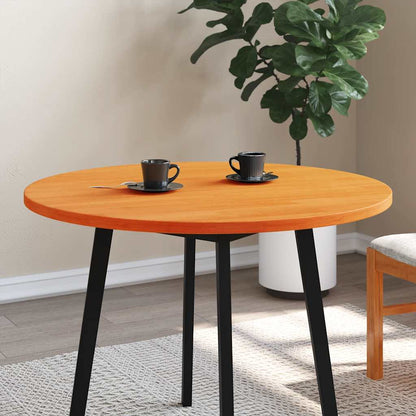 vidaXL Plateau de table rond ciré marron Ø90x2,5 cm Bois de pin massif