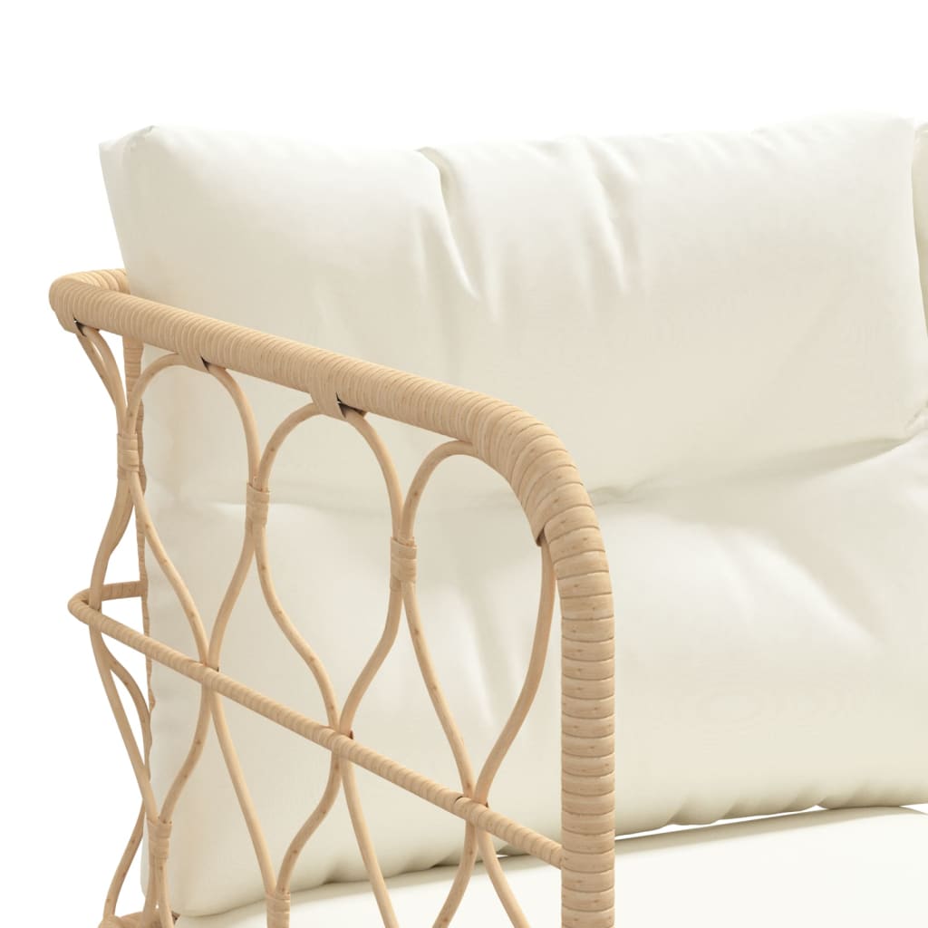 vidaXL Canapé de jardin d'angle avec coussins Noir Acier et textilène