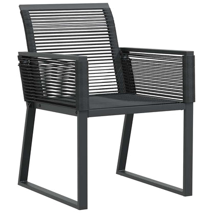vidaXL Gartenstühle 4 Stk. Schwarz Poly Rattan
