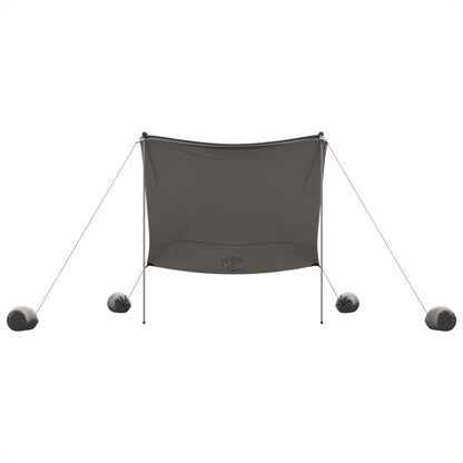 vidaXL Strand-Schattenzelt mit Sandsäcken Grau 214x236 cm