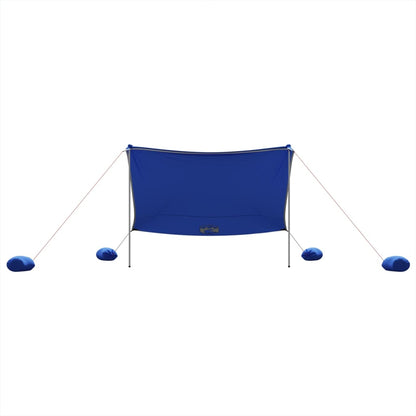 vidaXL Strand-Schattenzelt mit Sandsäcken Blau 304x300 cm