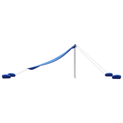 vidaXL Strand-Schattenzelt mit Sandsäcken Blau 304x300 cm