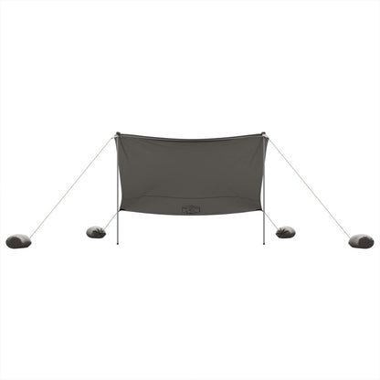 vidaXL Strand-Schattenzelt mit Sandsäcken Grau 304x300 cm