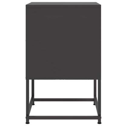 vidaXL Nachttisch Schwarz 36x39x60,5 cm Stahl