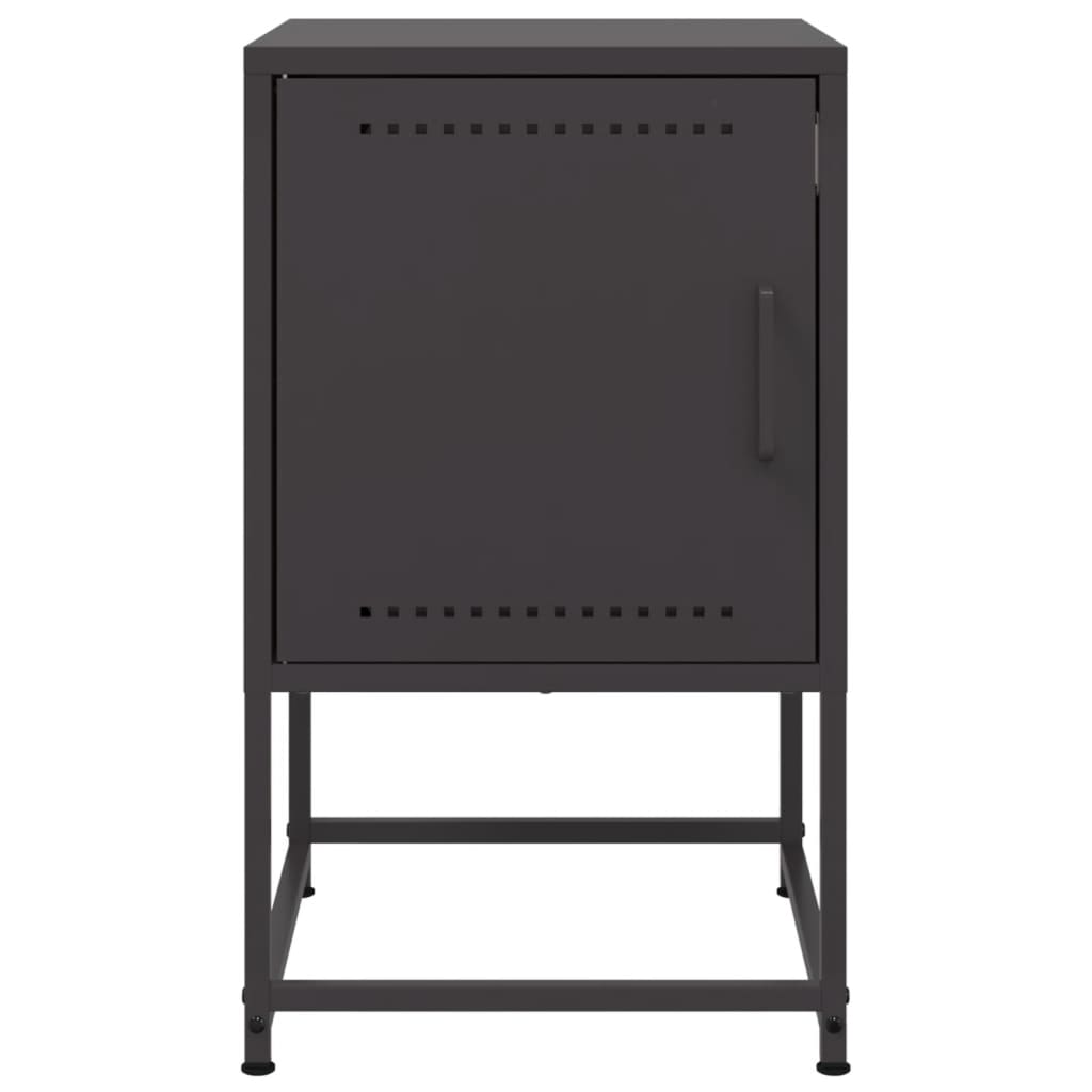 vidaXL Nachttische 2 Stk. Schwarz 36x39x60,5 cm Stahl