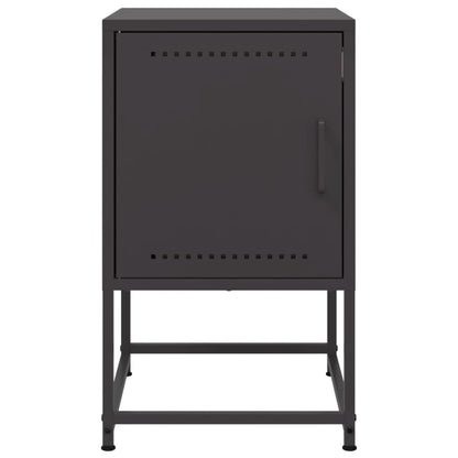 vidaXL Nachttische 2 Stk. Schwarz 36x39x60,5 cm Stahl