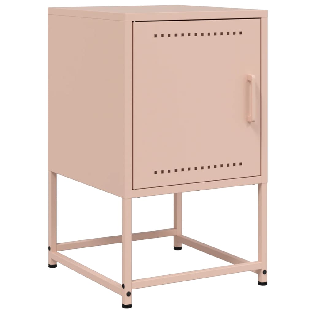 vidaXL Table de chevet Rose 36x39x60,5 cm Acier