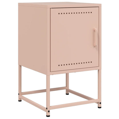 vidaXL Table de chevet Rose 36x39x60,5 cm Acier