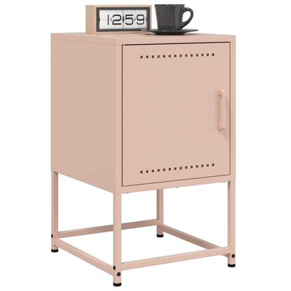 vidaXL Table de chevet Rose 36x39x60,5 cm Acier