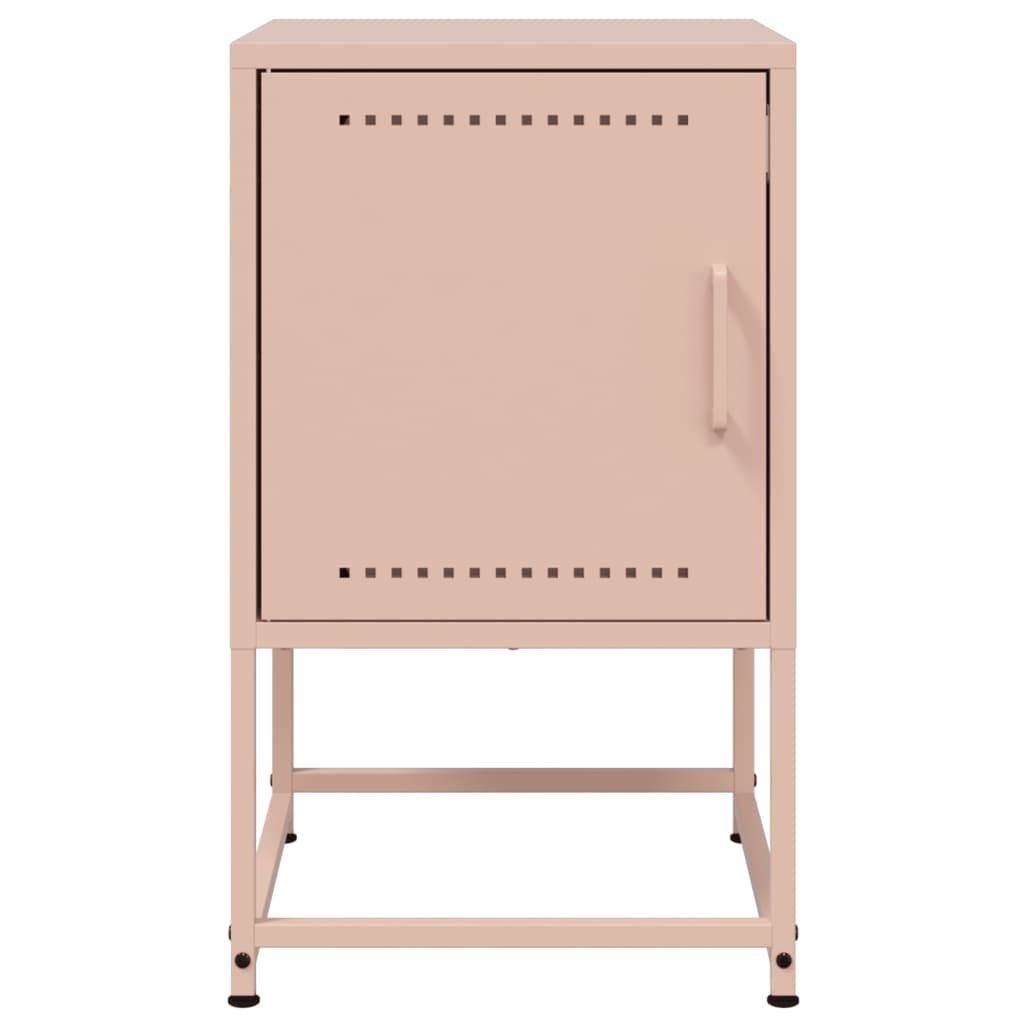 vidaXL Table de chevet Rose 36x39x60,5 cm Acier