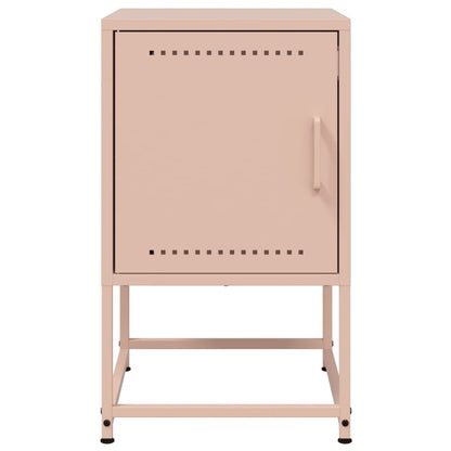 vidaXL Table de chevet Rose 36x39x60,5 cm Acier