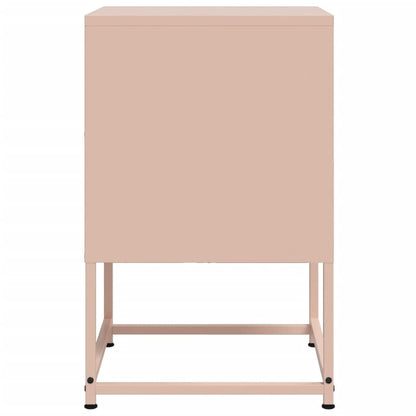 vidaXL Table de chevet Rose 36x39x60,5 cm Acier