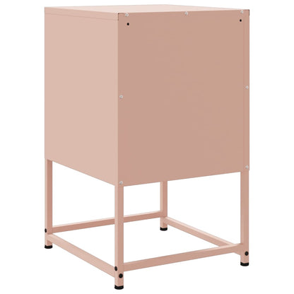 vidaXL Table de chevet Rose 36x39x60,5 cm Acier