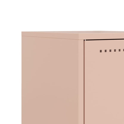 vidaXL Table de chevet Rose 36x39x60,5 cm Acier