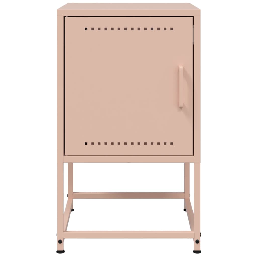 vidaXL Nachttische 2 Stk. Rosa 36x39x60,5 cm Stahl
