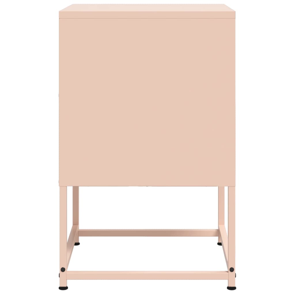 vidaXL Nachttische 2 Stk. Rosa 36x39x60,5 cm Stahl