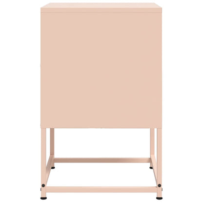 vidaXL Nachttische 2 Stk. Rosa 36x39x60,5 cm Stahl