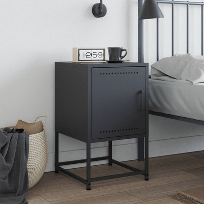 vidaXL Table de chevet anthracite 36x39x60,5 cm acier