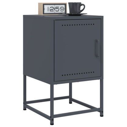 vidaXL Table de chevet anthracite 36x39x60,5 cm acier