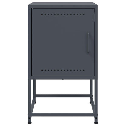 vidaXL Table de chevet anthracite 36x39x60,5 cm acier