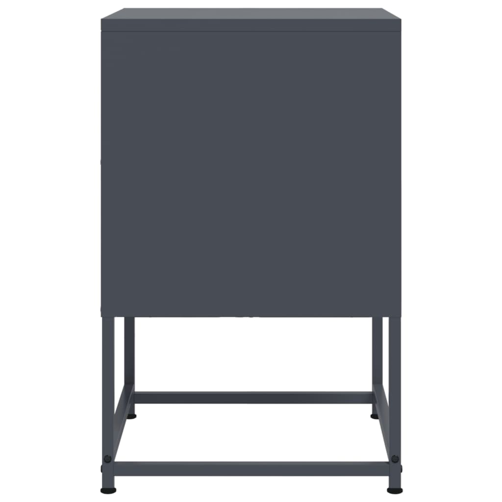 vidaXL Table de chevet anthracite 36x39x60,5 cm acier
