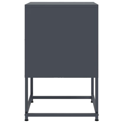 vidaXL Table de chevet anthracite 36x39x60,5 cm acier