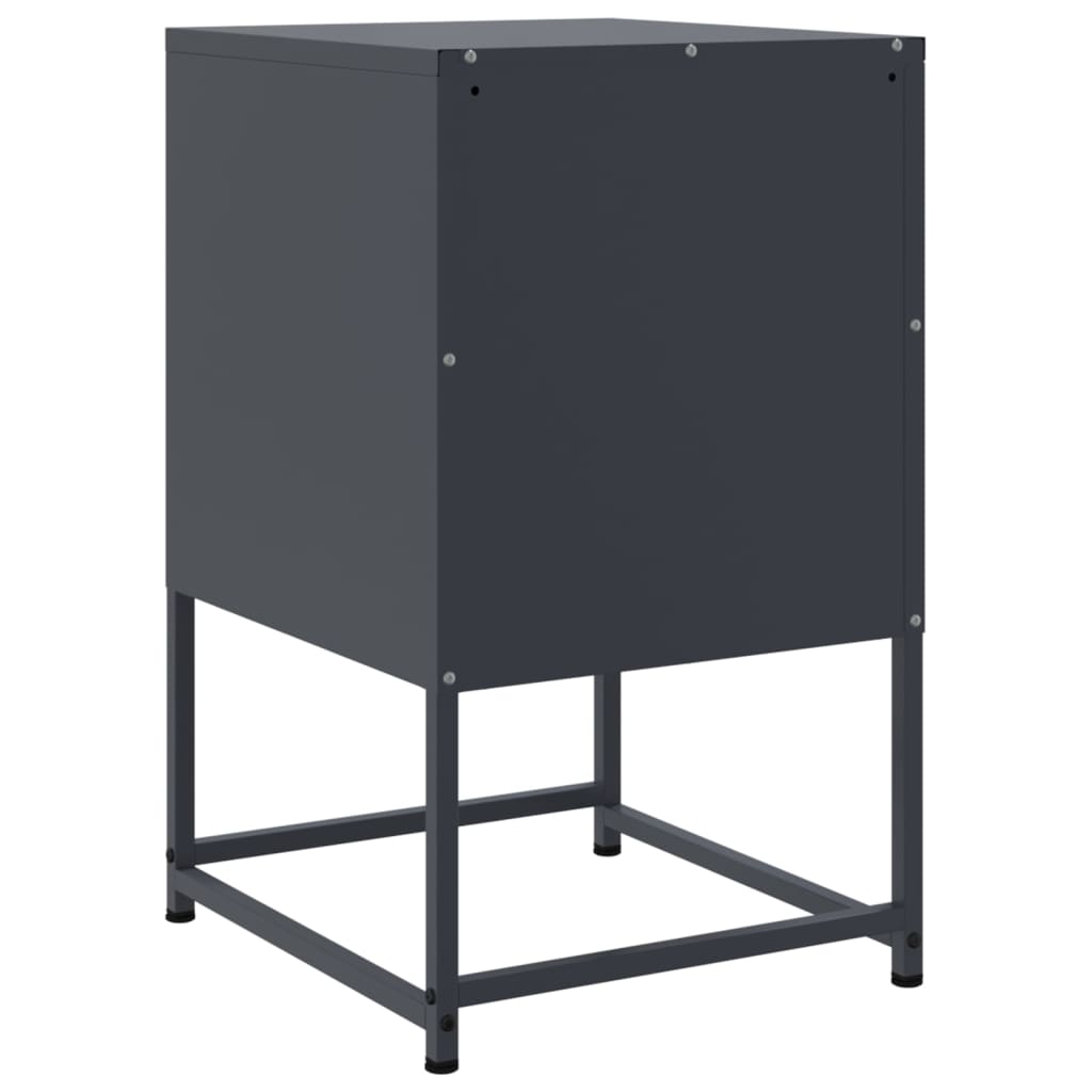 vidaXL Table de chevet anthracite 36x39x60,5 cm acier