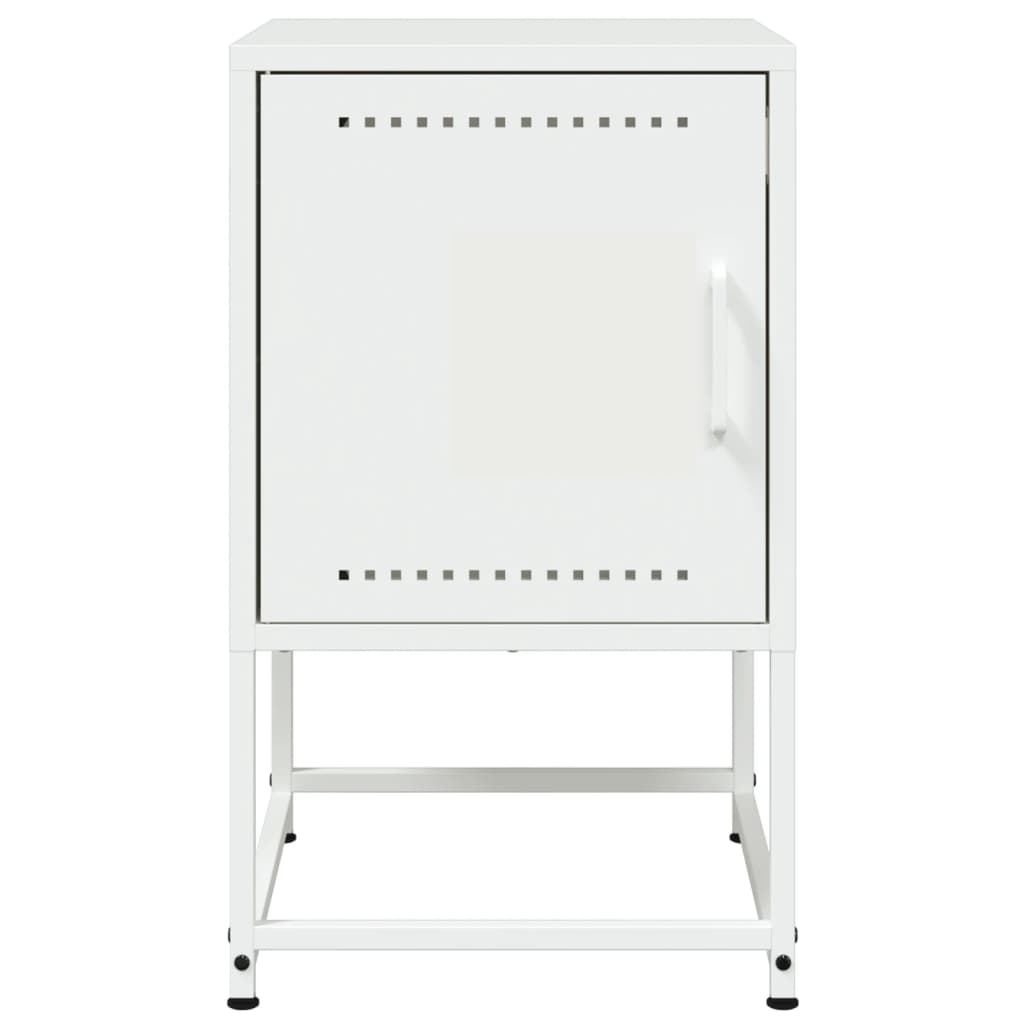 vidaXL Nachttische 2 Stk. Weiß 36x39x60,5 cm Stahl