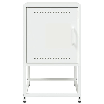 vidaXL Nachttische 2 Stk. Weiß 36x39x60,5 cm Stahl