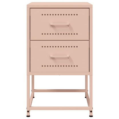 vidaXL Nachttische 2 Stk. Rosa 36x39x60,5 cm Stahl