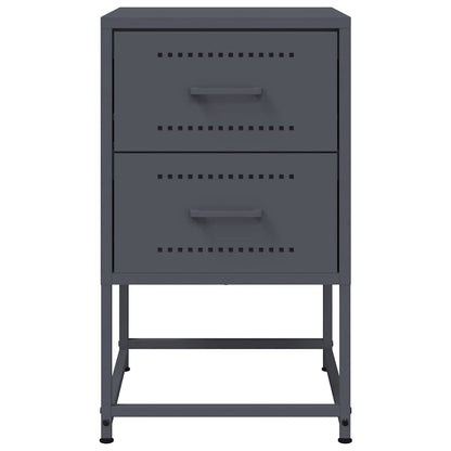 vidaXL Nachttisch Anthrazit 36x39x60,5 cm Stahl