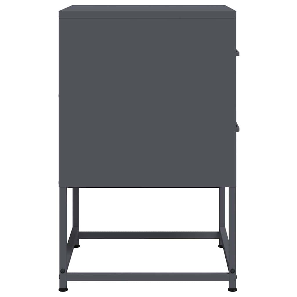 vidaXL Nachttisch Anthrazit 36x39x60,5 cm Stahl