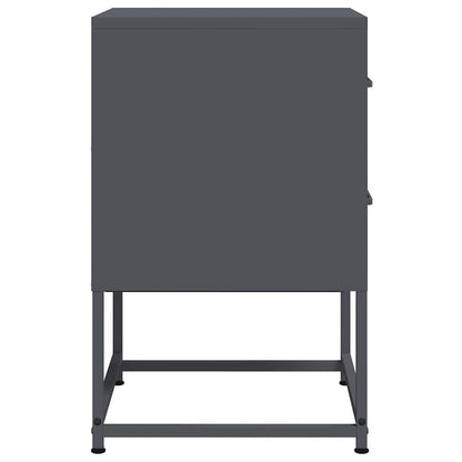 vidaXL Nachttisch Anthrazit 36x39x60,5 cm Stahl