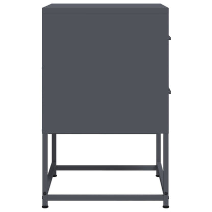 vidaXL Nachttische 2 Stk. Anthrazit 36x39x60,5 cm Stahl