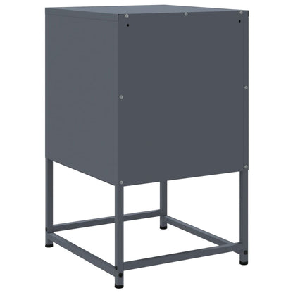 vidaXL Nachttische 2 Stk. Anthrazit 36x39x60,5 cm Stahl