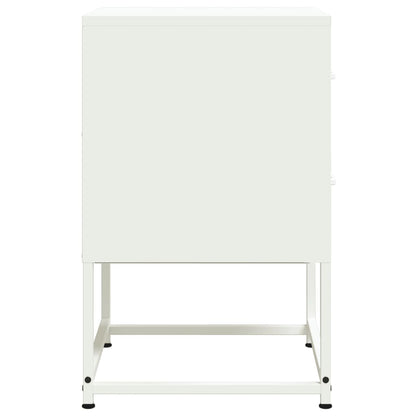 vidaXL Nachttische 2 Stk. Weiß 36x39x60,5 cm Stahl