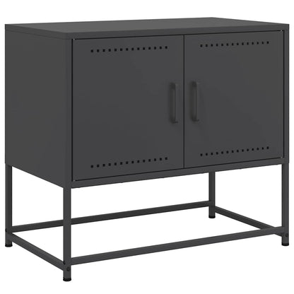 Meuble TV vidaXL Noir 68,5x39x60,5 cm Acier
