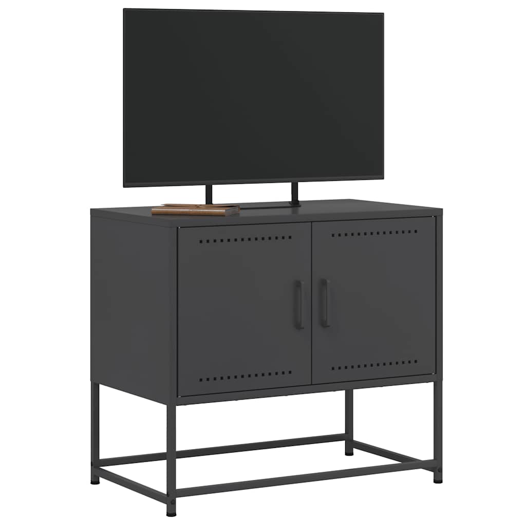 Meuble TV vidaXL Noir 68,5x39x60,5 cm Acier