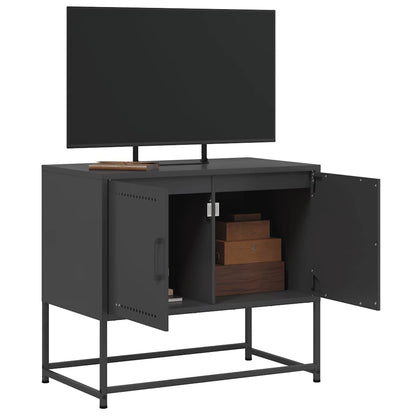 Meuble TV vidaXL Noir 68,5x39x60,5 cm Acier