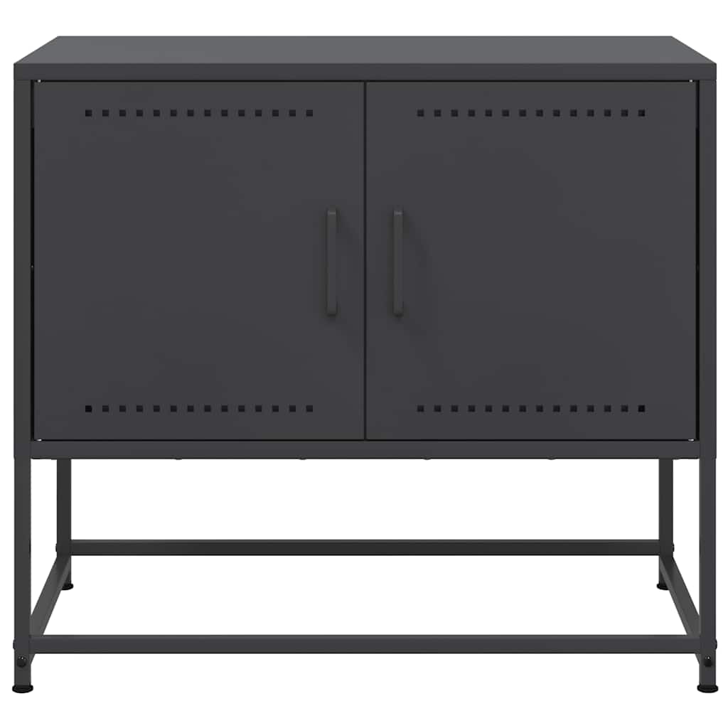 Meuble TV vidaXL Noir 68,5x39x60,5 cm Acier