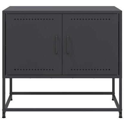 Meuble TV vidaXL Noir 68,5x39x60,5 cm Acier