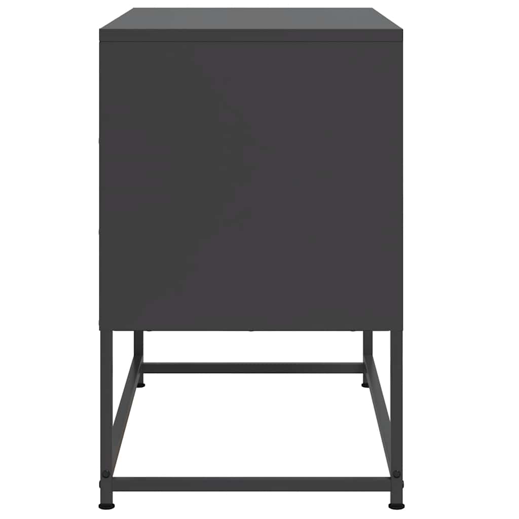 Meuble TV vidaXL Noir 68,5x39x60,5 cm Acier