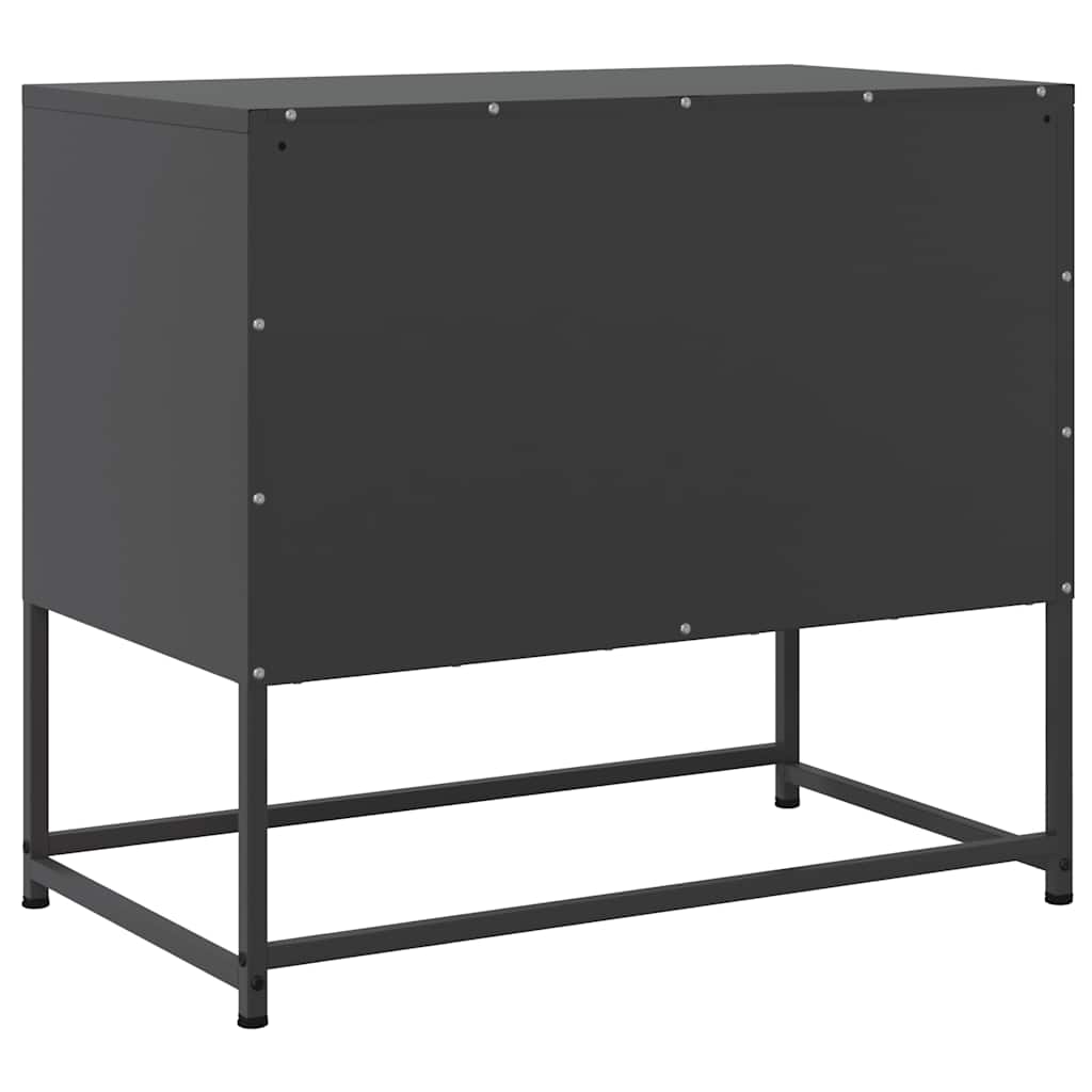 Meuble TV vidaXL Noir 68,5x39x60,5 cm Acier