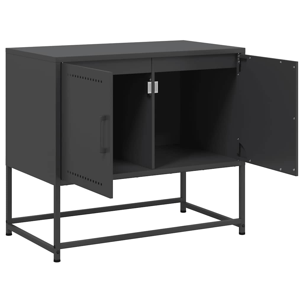 Meuble TV vidaXL Noir 68,5x39x60,5 cm Acier