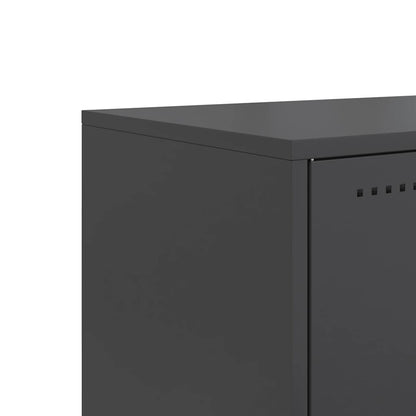 Meuble TV vidaXL Noir 68,5x39x60,5 cm Acier